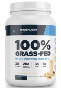 transparent labs 100 grass fed whey protein isolate