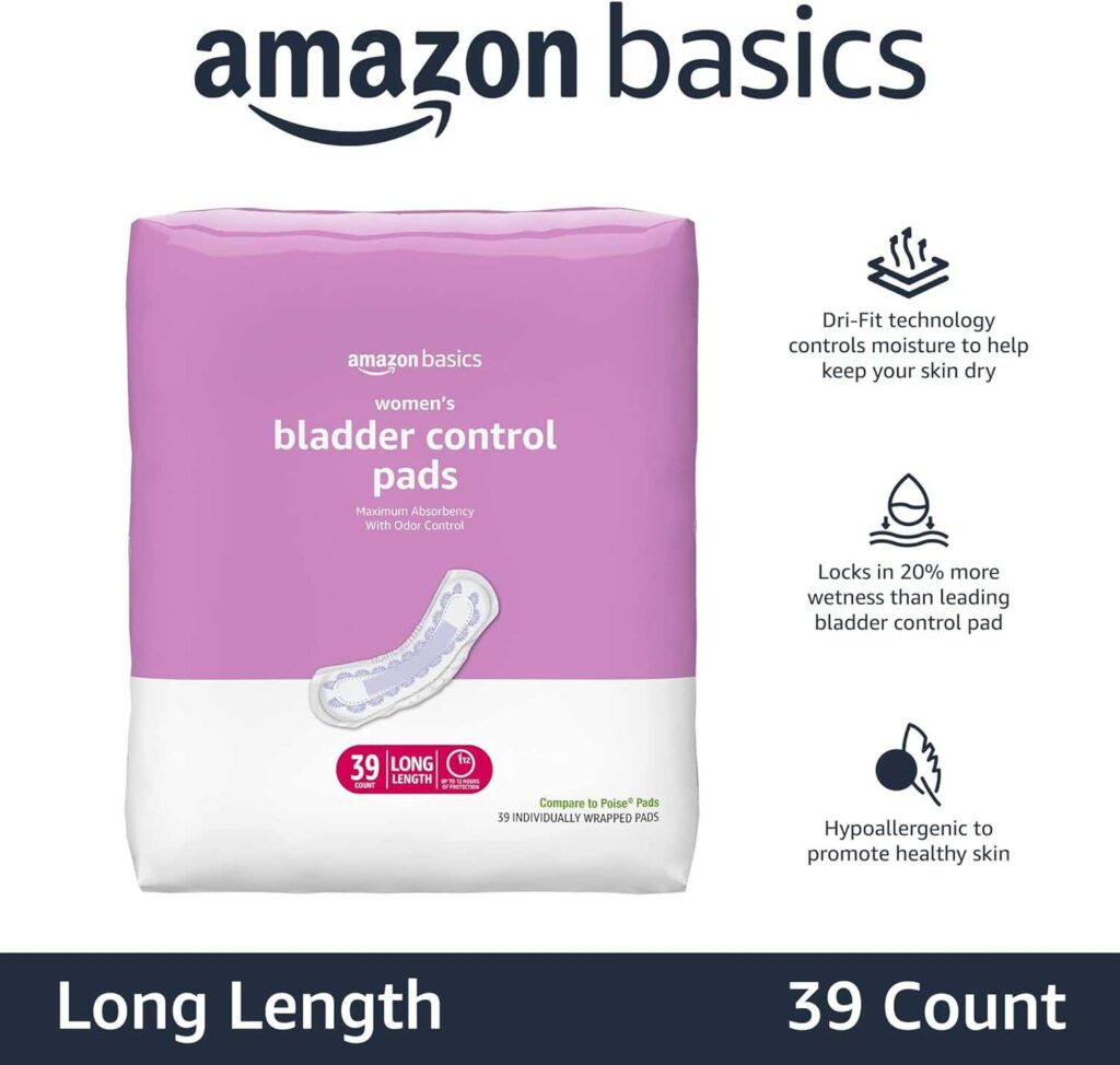 Amazon Basics Incontinence Pads for Women